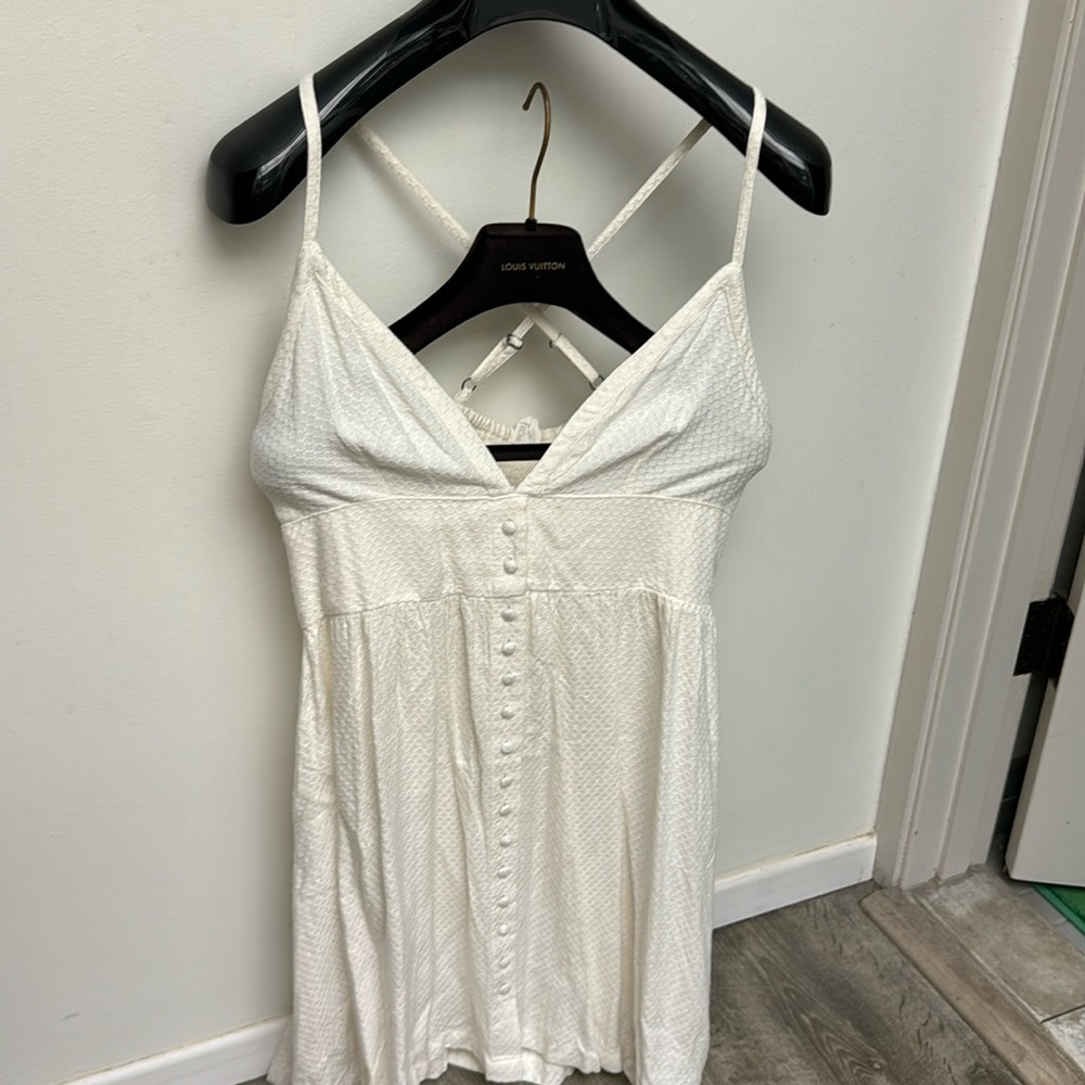 Roxy ivory slip dress perfect travel item M